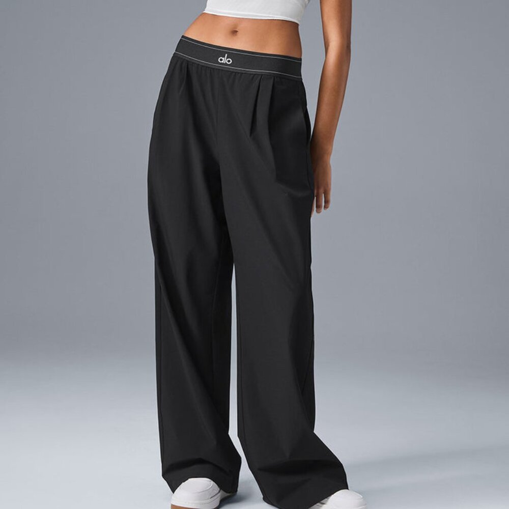 ALO Yoga Black Suit Up Trouser - Regular